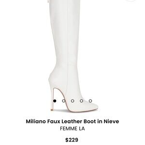 REVOLVE Femme LA Miliano White Leather Boots